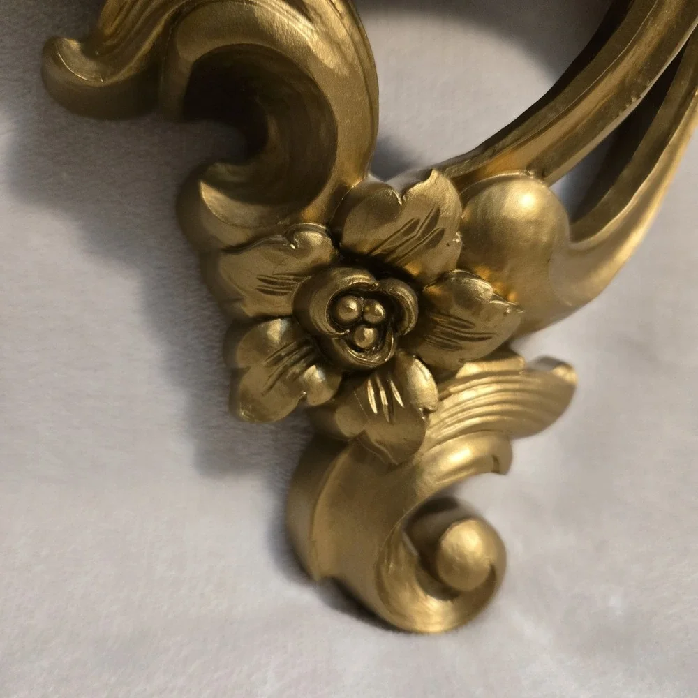 Vintage Retro 1970 Dart Industries #3507 Wall Shelves Ornate Gold Set of 2 MCM